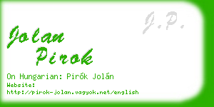 jolan pirok business card